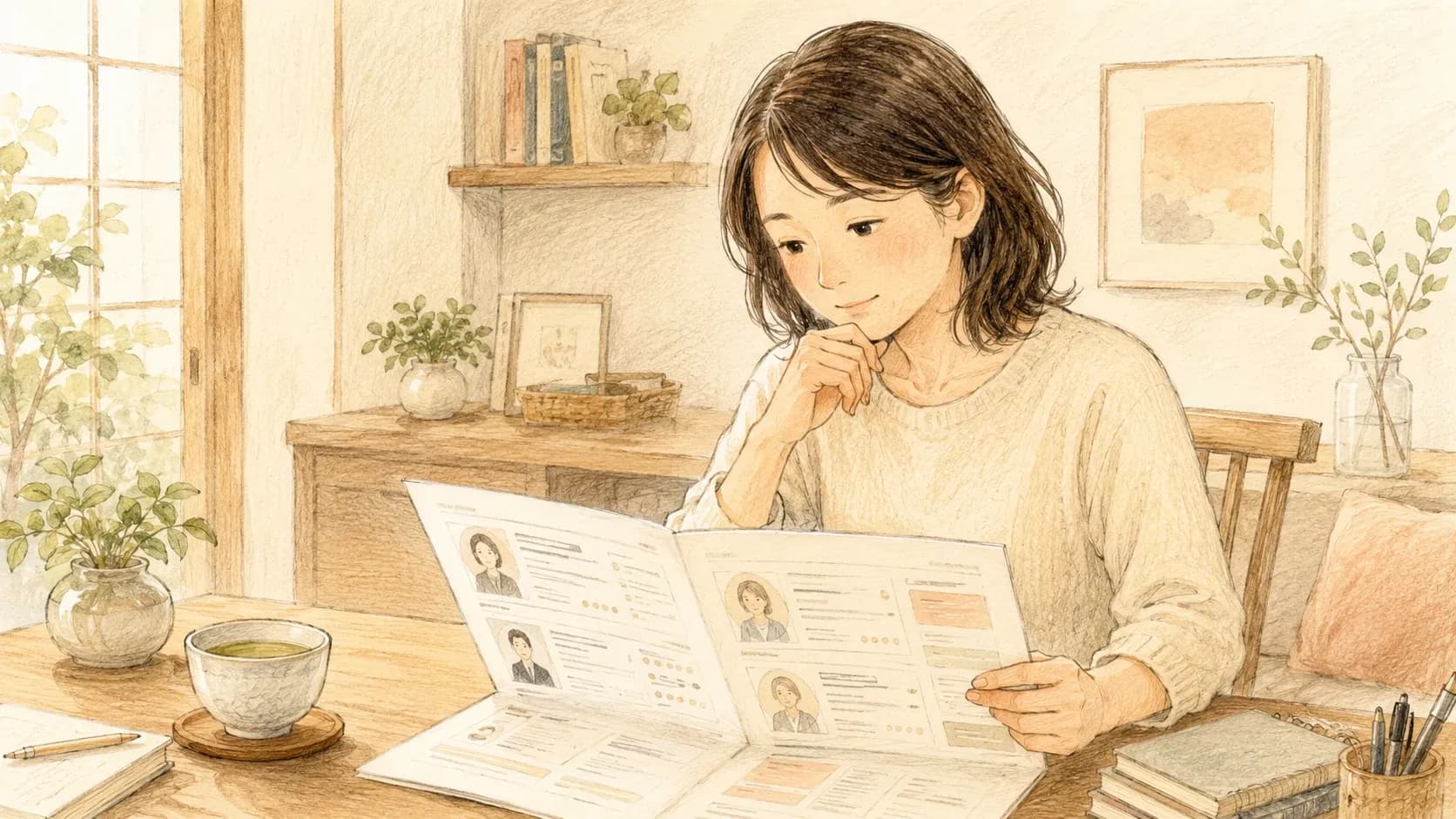 「プロ家庭教師」という肩書きについて考える保護者のイラスト